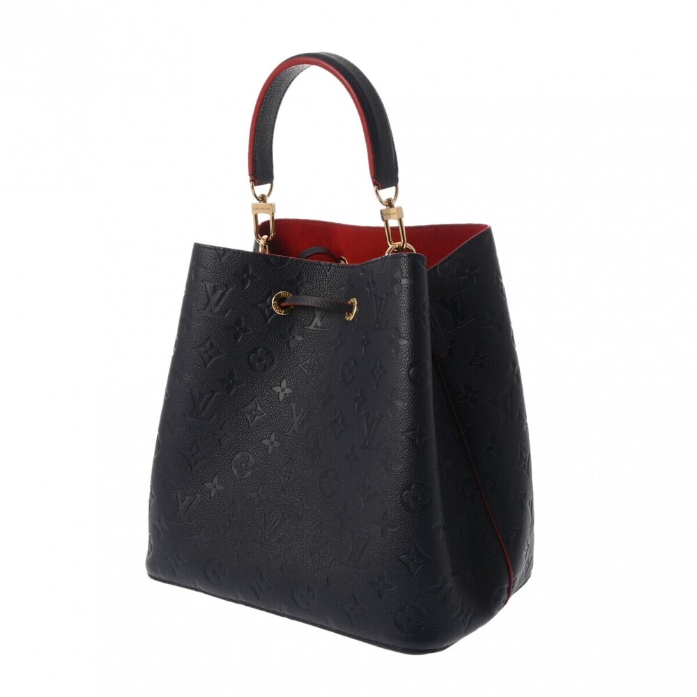 Louis Vuitton Blue Empreinte Handbag Marine Rouge NeoNoe Leather